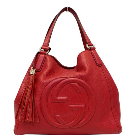 gucci soho tote red|gucci soho shoulder bag large.